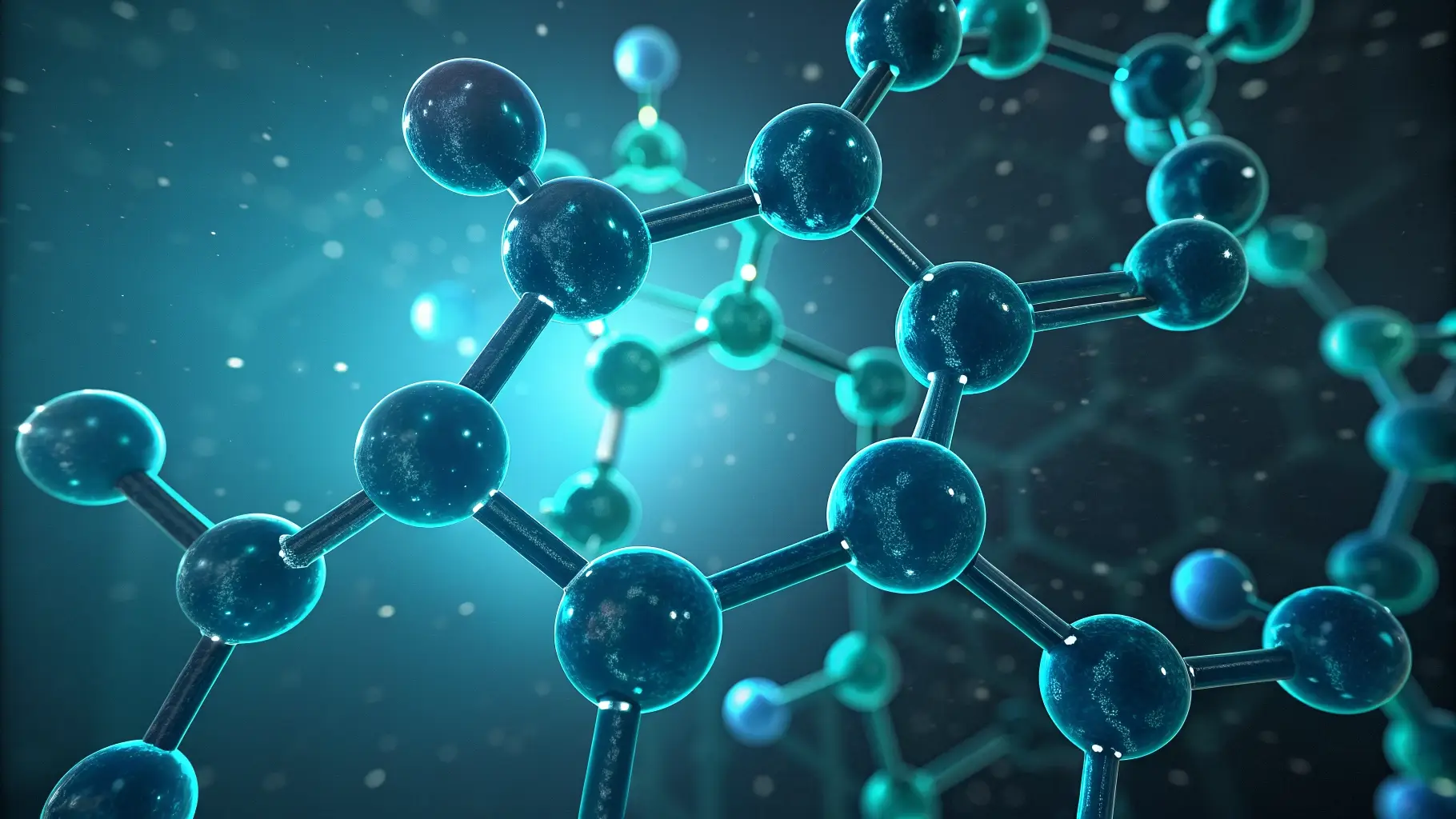 Advanced Biotech Peptide Molecule Structure